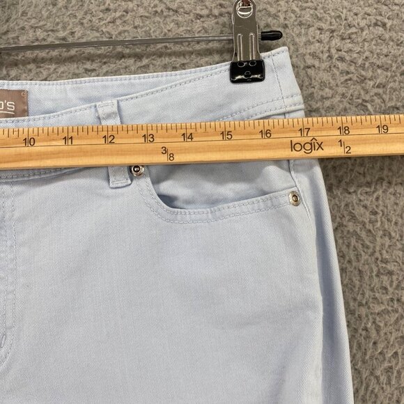 Chicos Jeans Womens 1 US 8 Light Blue Tapered Leg Stretch Denim Everyday Casual - Picture 8 of 12